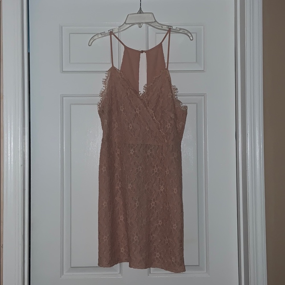 Pink Lace Cocktail Dress